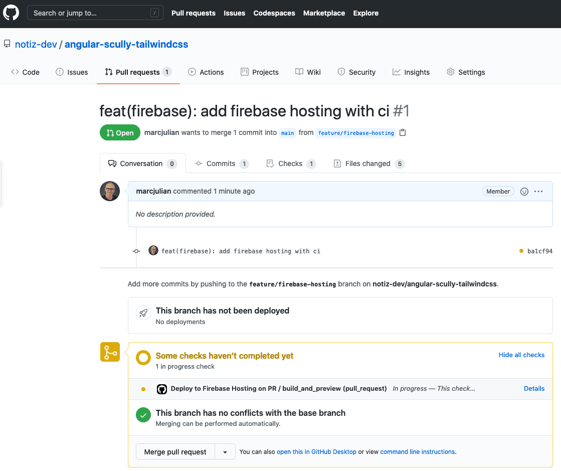 GitHub Action run on Pull Request